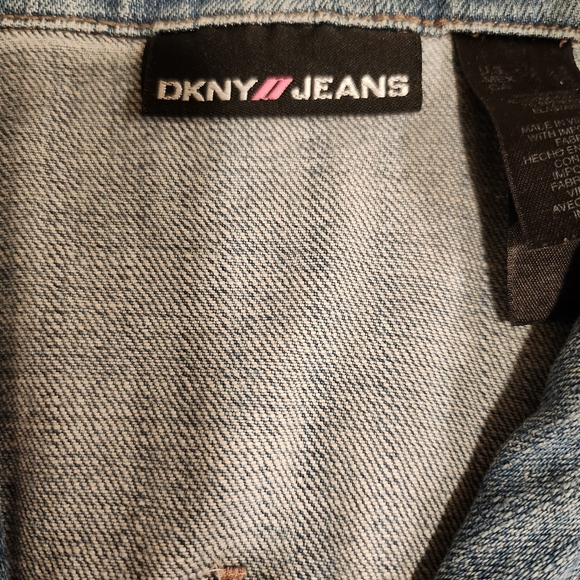 DKNY Jeans Blue Casual Button-Up Denim Long Sleeve Jacket Women's Size S - Picture 4 of 10